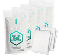 White Iridescent Glitter Paint Additive 400g with 4X Buffing Pads | Additive for Glitter Paint Walls, Add to Interior & Exterior Paint, Emulsion, Varnish | v1rtus