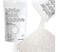 White Iridescent Glitter Paint Additive Extra Chunky 100g for Adding Sparkle to Paints & Varnish | Paint Walls Sparkly Add to Emulsion, Acrylic or Lacquer Indoor | Hemway