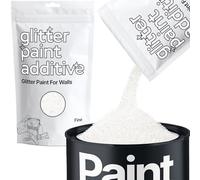 Glitter for Paint Additive, White Iridescent Fine Size Flakes 100g Interior Exterior Mix Into Emulsion Paint Hemway White Iridescent One Size