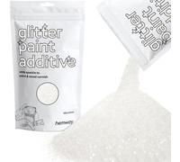 White Iridescent Glitter Paint Additive Microfine 100g for Adding Sparkle to Paints & Varnish | Paint Walls Sparkly Add to Emulsion, Acrylic or Lacquer Indoor | Hemway