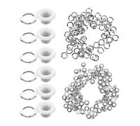 White Iron Shoe Eyelets 5mm 100pcs Heavy Duty Fasteners