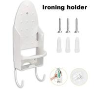 White Ironing Board Holder Hanger Door Cupboard Wall Mount Storage Rack