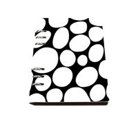 White Irregular Oval Shapes Notebook A5, Pu Leather Notebooks, Lined Paper A5 Notebook Spiral Bound 180Pages/90Sheets, Lined Book for Home, School Book for Man, Revision Supplies Women Man