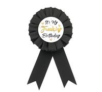 White It's My Freaking Birthday Tinplate Badge, Happy Birthday Button Pin, Funny Birthday Rosette Badge Pin for Boys and Girls, Brooch Buttons for 18th/21st/30th Birthday Party, tinplate, rosette
