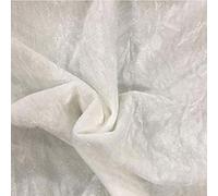 White/Ivory Luxury Crushed Velvet Fabric Upholstery Sofa Cushions Curtains PD23 3 Metres 3 Metres