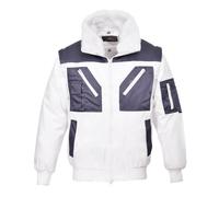 Portwest Two Tone Pilot Jacket, Size: 5XL, Colour: White, PJ20WHR5XL