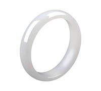White Jade Bangle Bracelet for Women, Genuine Jade Jewelry Gift with Box, Good Luck Accessory for Healing and Style, Ideal for Any Occasion