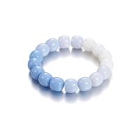 White jade Bodhi Yin green sandalwood bucket beads gradual change women's bracelet imitation Bodhi root original seeds around the finger flexible plate play