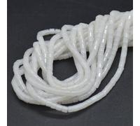 White Jade Gemstone Round Tube Beads - 2mm x 2mm - 15'' Strand