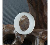 White Jade Square Side Ring Jade Ring Multi-size Personalized Jade Ring