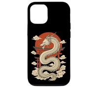 White Japanese Dragon Torii Sun Clouds Mythic Beast Case for iPhone 12/12 Pro