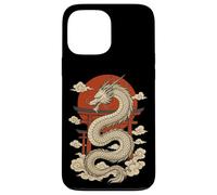 White Japanese Dragon Torii Sun Clouds Mythic Beast Case for iPhone 13 Pro Max