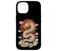 White Japanese Dragon Torii Sun Clouds Mythic Beast Case for iPhone 14