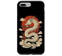 White Japanese Dragon Torii Sun Clouds Mythic Beast Case for iPhone 7 Plus/8 Plus