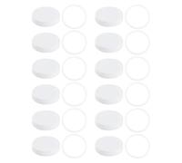 White Jar Lids - 8PCS Plastic Regular Mouth, Leak Proof Canning Covers with Silicone Rings for, and More, Reusable Can Tops Caps Jars Accessories Vacuum Seal Containers (A, 18x18cm)