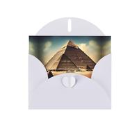 White JKIEGOQ Dreaming of the Pyramids of Khufu Prints Greeting Card 4 x 6 in for Christmas, Valentine's Day, Wedding, Party Invitation Cards