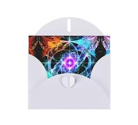 White JKIEGOQ Eight Dimensional Space Prints Greeting Card 4 x 6 in for Christmas, Valentine's Day, Wedding, Party Invitation Cards