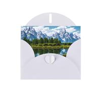 White JKIEGOQ grand teton national park Prints Greeting Card 4 x 6 in for Christmas, Valentine's Day, Wedding, Party Invitation Cards