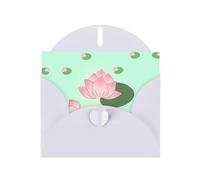 White JKIEGOQ Lotus flowers waiting to bloom Prints Greeting Card 4 x 6 in for Christmas, Valentine's Day, Wedding, Party Invitation Cards