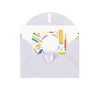 White JKIEGOQ Magic color brush Prints Greeting Card 4 x 6 in for Christmas, Valentine's Day, Wedding, Party Invitation Cards
