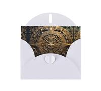 White JKIEGOQ Mayan Calendar End of The World Prints Greeting Card 4 x 6 in for Christmas, Valentine's Day, Wedding, Party Invitation Cards