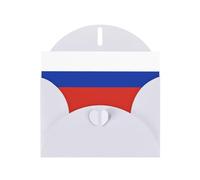 White JKIEGOQ Russian Flag Prints Greeting Card 4 x 6 in for Christmas, Valentine's Day, Wedding, Party Invitation Cards