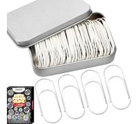 White Jumbo Big Paper Clips, 60PCS Oversized Large Paperclips 2 inch/50mm Funny Cute Paperclips Bookmarks Planner Clips for Fun Office Supplies School Gifts Wedding Decoration Accessories