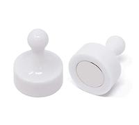 White Jumbo Skittle Magnets for Fridge, Office, Whiteboard, Noticeboard, Filing Cabinet - 29mm dia x 38mm tall