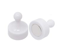 White Jumbo Skittle Magnets For Fridge, Office, Whiteboard, Noticeboard, Filing Cabinet - 29mm Dia X 38mm Tall