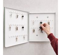 White Key Storage Cabinet Key Holder Key Organiser Wall Mounted Elegant Lace