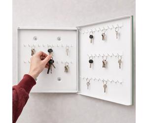 White Key Storage Cabinet Wall Mounted Metal Home Organiser Sails On The Water