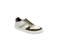 White Khaki Leather 'Buck' Trainers Frank Wright White 9