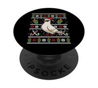 White King Pigeon Christmas Funny Bird Design PopSockets Adhesive PopGrip