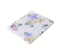 White King Size Flat Bed Sheet 100% Cotton Floral Printed Top Flat Sheet Only Machine Washable Top Sheets for Bed