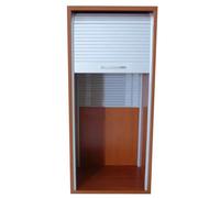 White Kitchen Cabinet Tambour Door Kit - 60x55cm Folding Sliding Roller Doors for Cupboard & Sideboard - Durable Plastic Design for Easy Access and Space-Saving