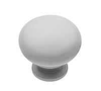 (White) Kitchen Cupboard Cabinet Door Drawer Round Knob Handle Bergamo by GTV 8 Colours