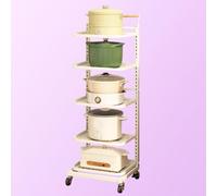 White Kitchen nizer - 5x5 Plate Storage Shelf - Interior Cabinet nizer for Plates Dishes & Kitchen Utensils - Efficient Space-Saving Solution