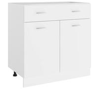 Vidaxl Drawer Bottom Cabinet Lyon White 80X46X81.5 Cm Engineered Wood