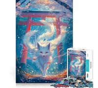 White Kitsune Fox Spirit 1000 Piece Puzzle For Adults Mind Skill Play Laser Cut for Flawless Fit Rewarding Activity for Rainy Days (50x75cm)