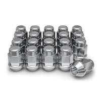 White Knight 1/2"-20 Bulge Acorn Lug Nuts (13/16" Hex) for Select Aftermarket & Factory Wheels Easy to Install Durable Carbon Steel with Stylish Triple Layer Chrome Finish - 1704-20AM (20 Pack)