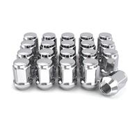 White Knight 1/2"-20 Solid Piece Bulge Acorn Lug Nuts (NO Cap) for Select Aftermarket & Factory Wheel EZ to Install Durable Carbon Steel Stylish Triple Layer Chrome Finish - 1904S-20AM (20 Pack)