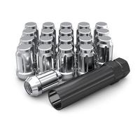 White Knight 3804-20AM Chrome 1/2"-20 Spline Lug Nut with Key, 20 Pack