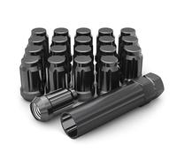 White Knight 3807BK-20AM Black Chrome M12x1.50 Spline Lug Nut with Key, 20 Pack