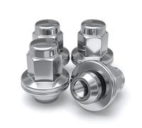 White Knight 5309DL-4 Chrome M14 x 1.50 OEM-Style Duplex Long Mag Lug Nut with Washer, 4 Pack, for Toyota Land Cruiser/Sequoia/Tundra, Lexus LX570 / LX470