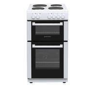 White Knight Wk-attc50W 50Cm Twin Cavity Solid Plate Conventional Oven, White