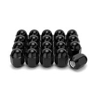 White Knight M12x1.25 Lug Nuts for Select Nissan Frontier, Rogue, Cube, Juke, Leaf, Murano, Quest, Versa and Many More.. Factory Style Black Chrome Dome Top Acorn - WN11406BK-20AM (20 Pack)