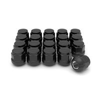 White Knight M12x1.5 Lug Nuts for Select Honda and Acura (Short Version), Factory Style Radius Seat (Black Chrome Plated) - 1907SRBK-20AM (20 Pack)