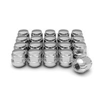 White Knight M12x1.5 Lug Nuts for Select Honda and Acura (Short Version), Factory Style Radius Seat (Triple Layer Chrome Plated) - 1907SR-20AM (20 Pack)