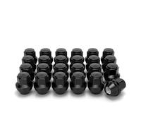 White Knight M14x1.5 Lug Nuts for Select Ford Edge, Explore, Fusion, Maverick, Mustang, Lincoln Aviator, Continental, MKs, Nautilus. Factory Style Black Chrome Bulge Acorn - WN0070BK9-24AM (24 Pack)