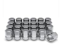White Knight M14x1.5 Lug Nuts for Select GM and CDJR Solid Piece Factory Style Chrome Standard (1.56"""") Duplex Bulge Acorn - 1709D-24AM 24 Pack